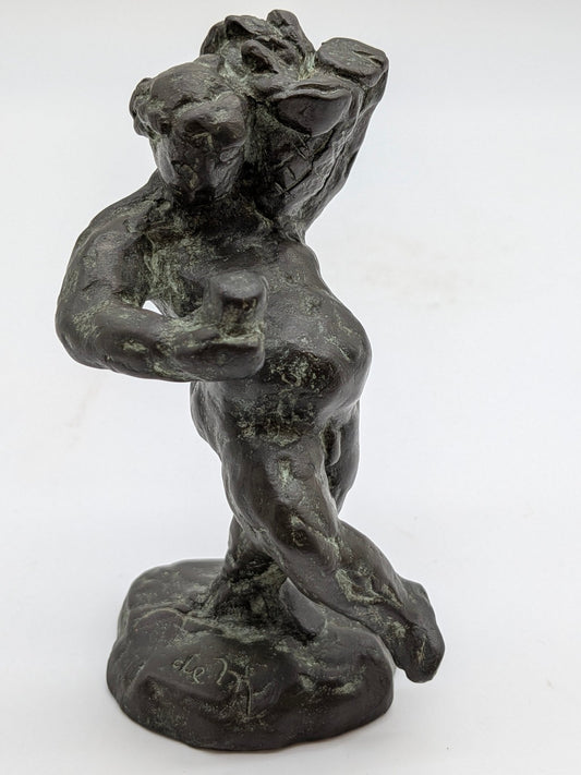 Pieter de Monchy - Bacchus uitgebeeld in brons (1978)