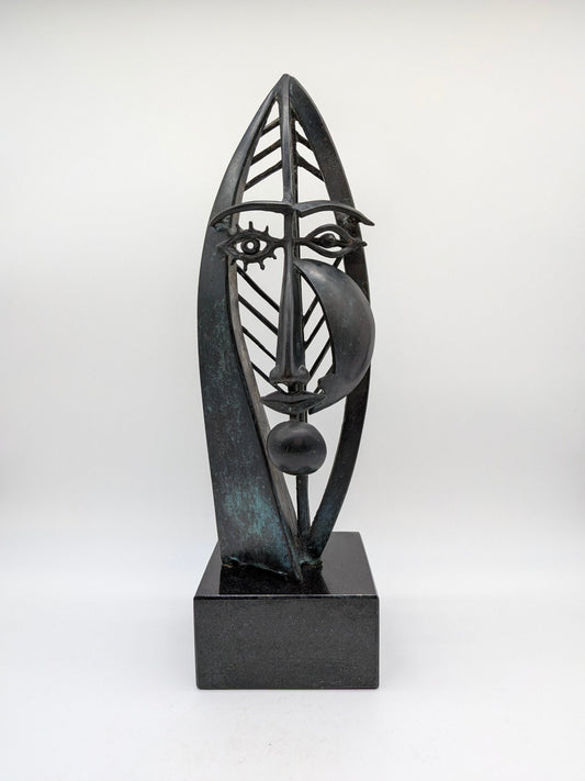 Fons Bemelmans - Abstract gezicht op sokkel - Holland Heritage Gallery