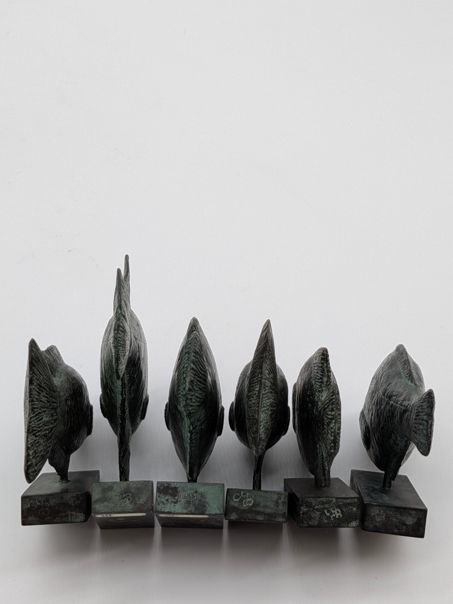 Karin Beek - Complete set van 6 visjes (alle visjes zijn gesigneerd)