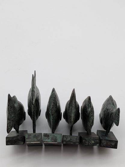 Karin Beek - Complete set van 6 visjes (alle visjes zijn gesigneerd)