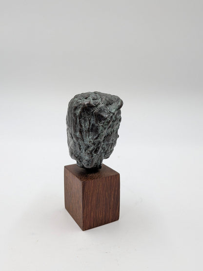 Nynke Schepers - "Wenja" klein portret vrouw (1990) - Brons