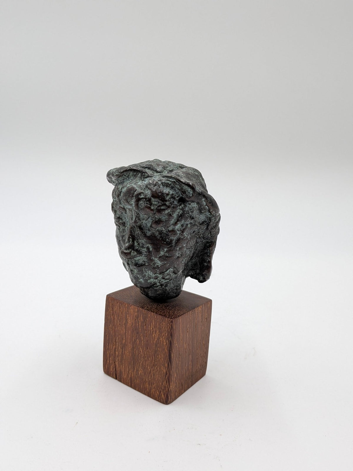 Nynke Schepers - "Wenja" klein portret vrouw (1990) - Brons