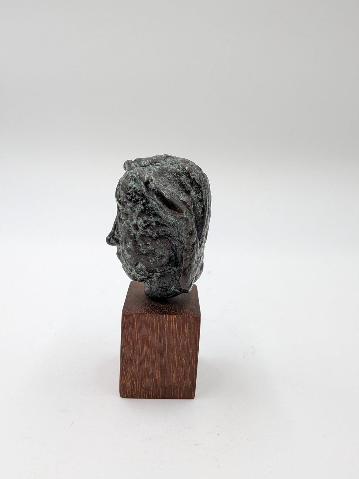 Nynke Schepers - "Wenja" klein portret vrouw (1990) - Brons