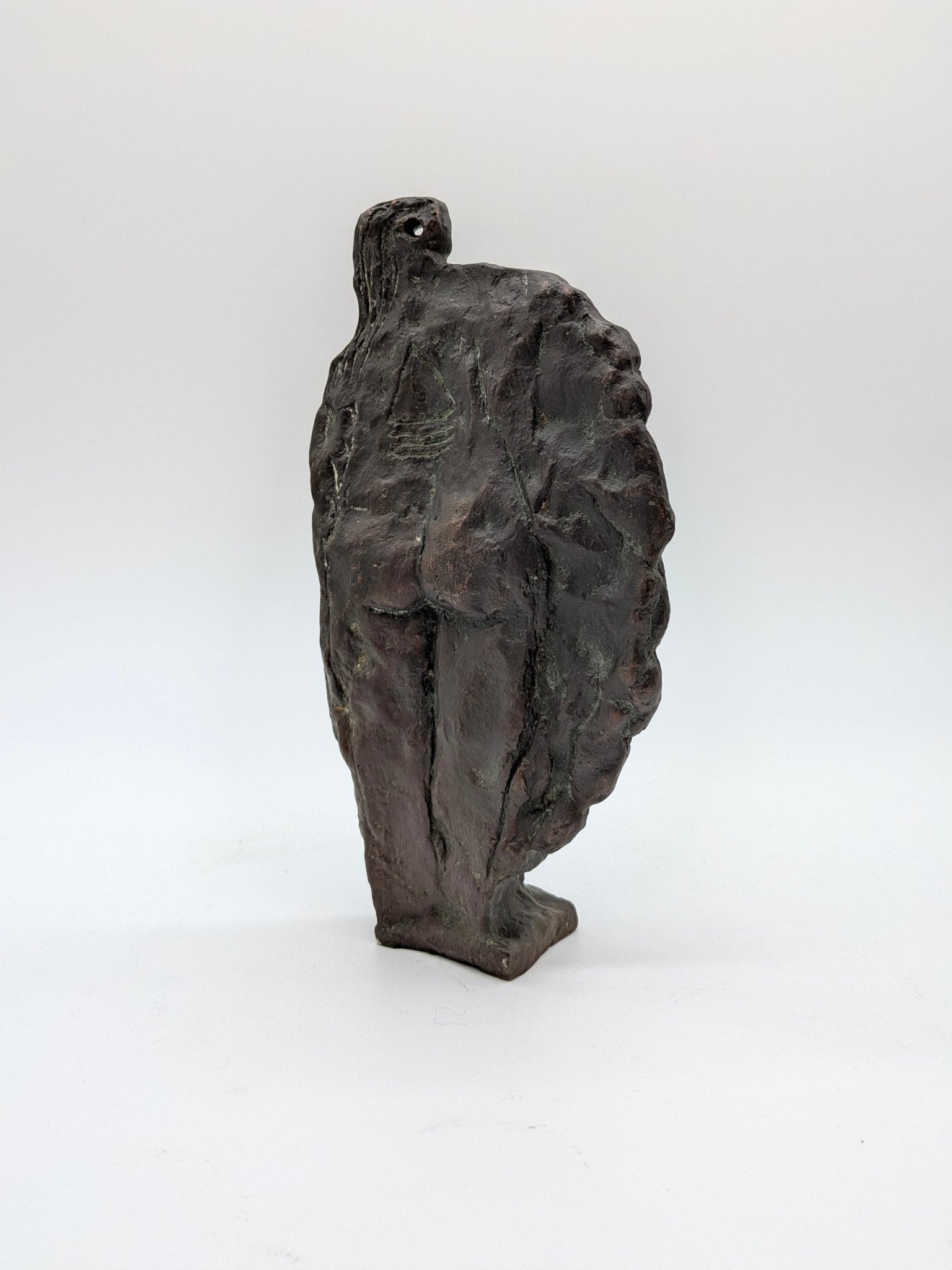 Kunstenaar onbekend - Mythisch brons figuur Sirene vogel / vrouw