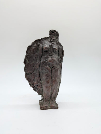 Kunstenaar onbekend - Mythisch brons figuur Sirene vogel / vrouw