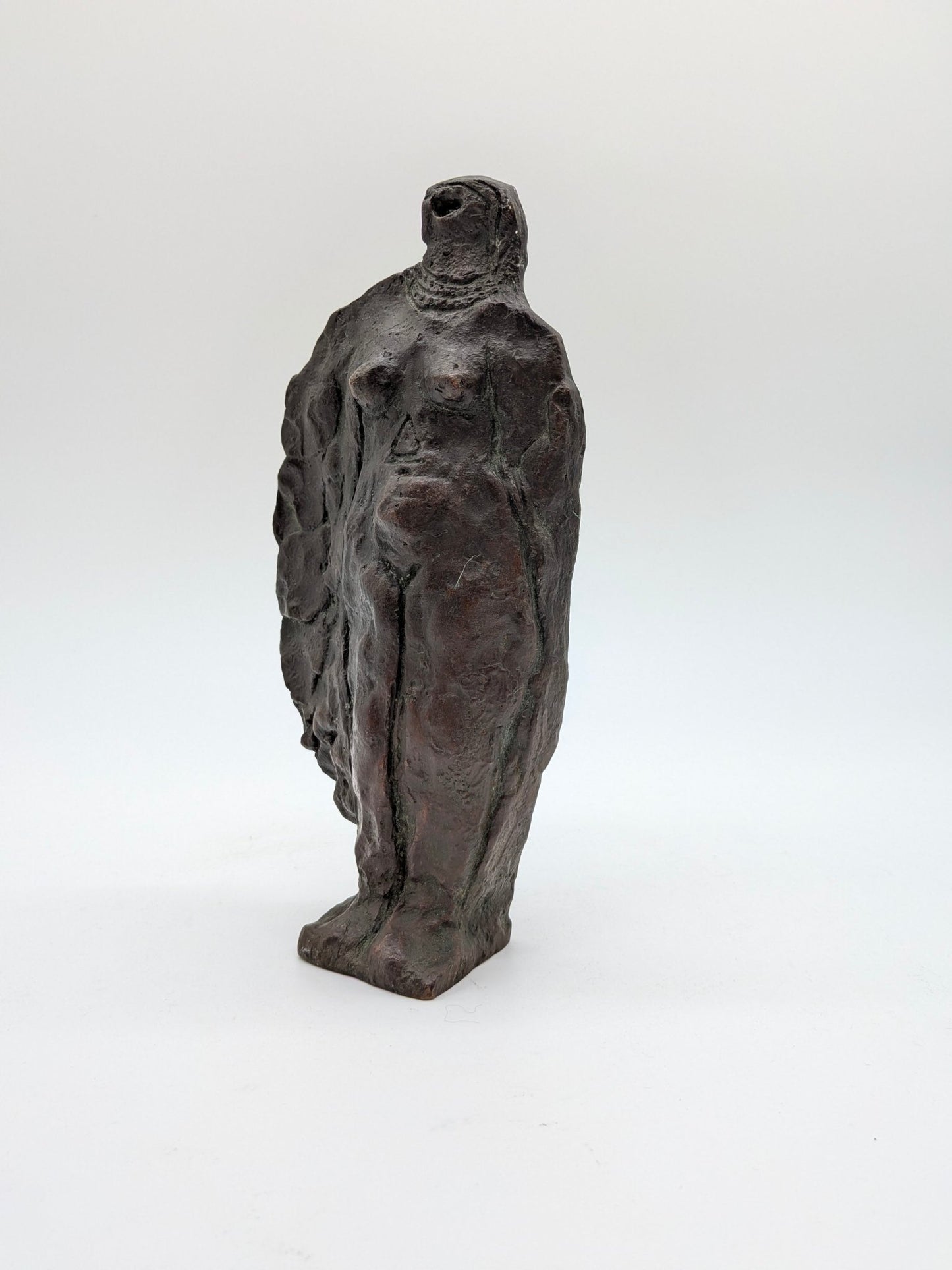 Kunstenaar onbekend - Mythisch brons figuur Sirene vogel / vrouw