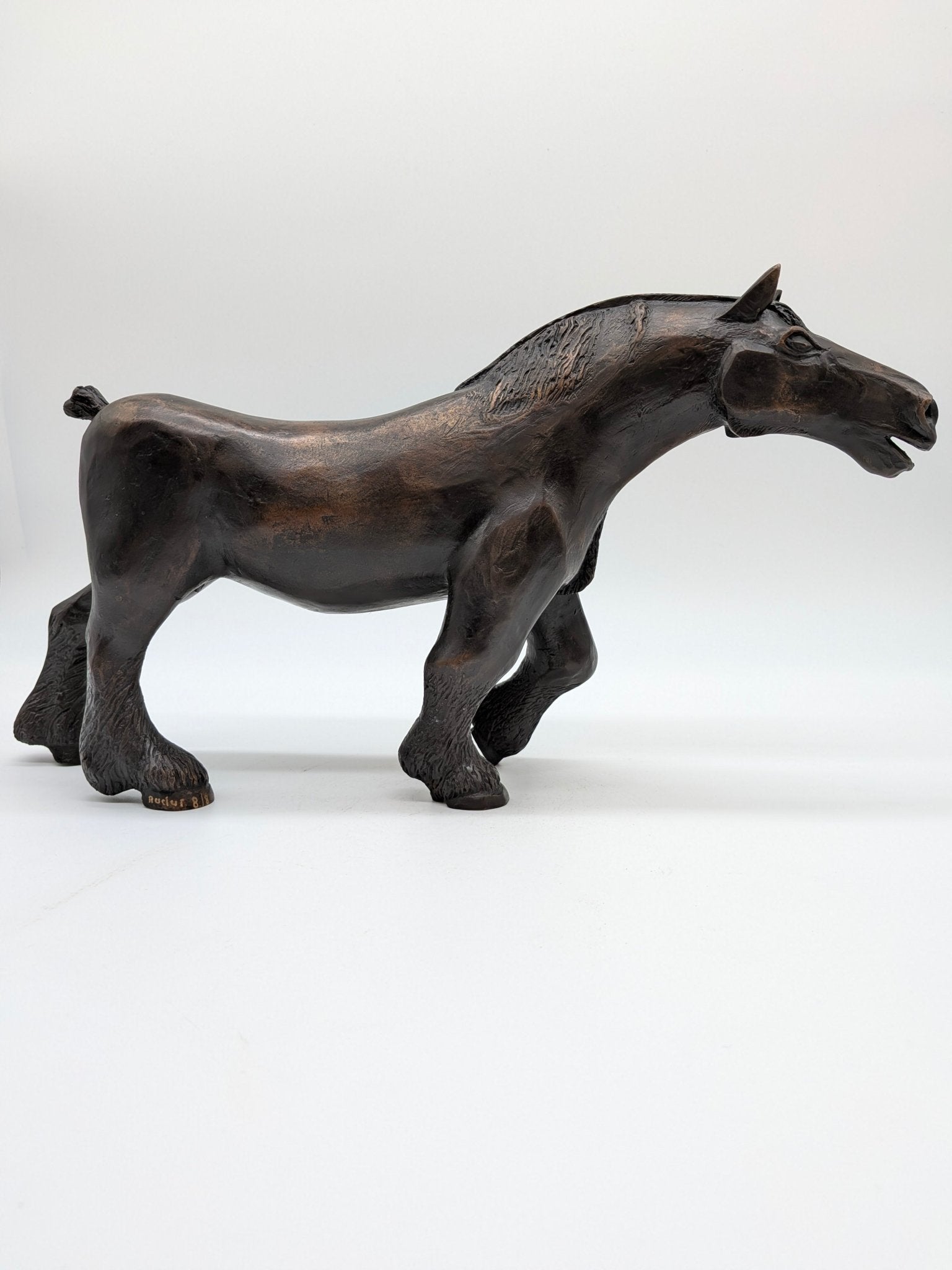 Onbekend signatuur - Brons beeld Paard "Rudur" (8/8)