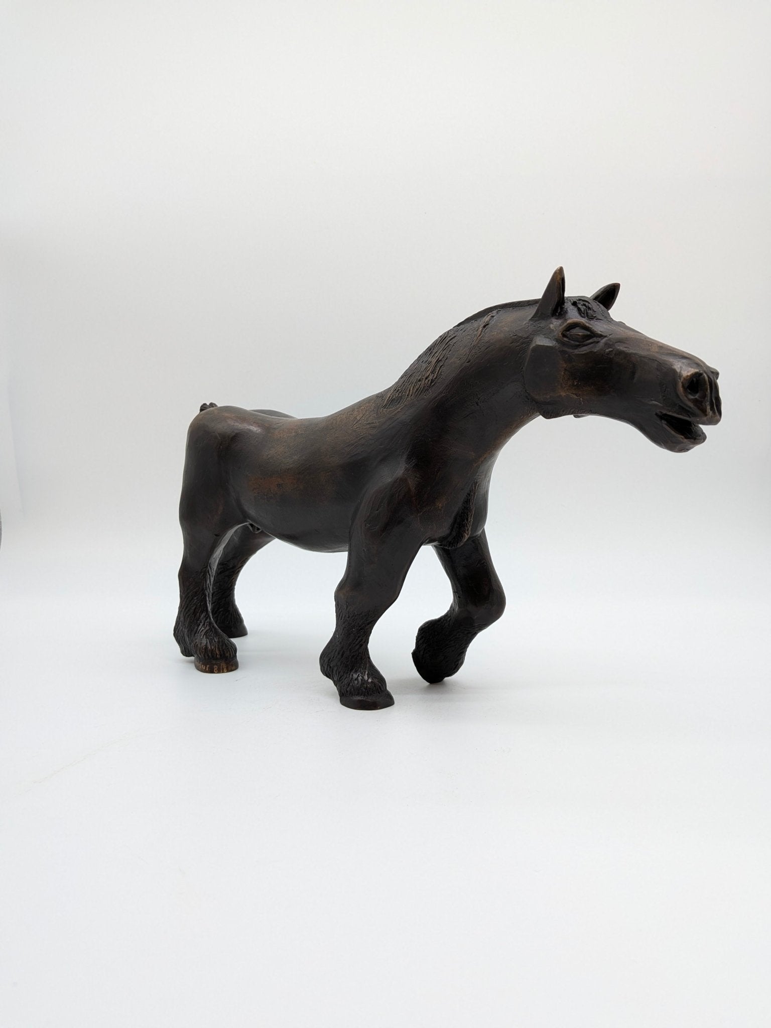 Onbekend signatuur - Brons beeld Paard "Rudur" (8/8)