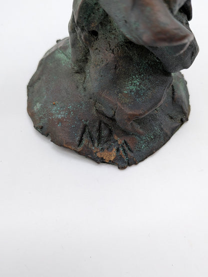 Onbekend signatuur - Abstract beeld figuur met hoed - signatuur