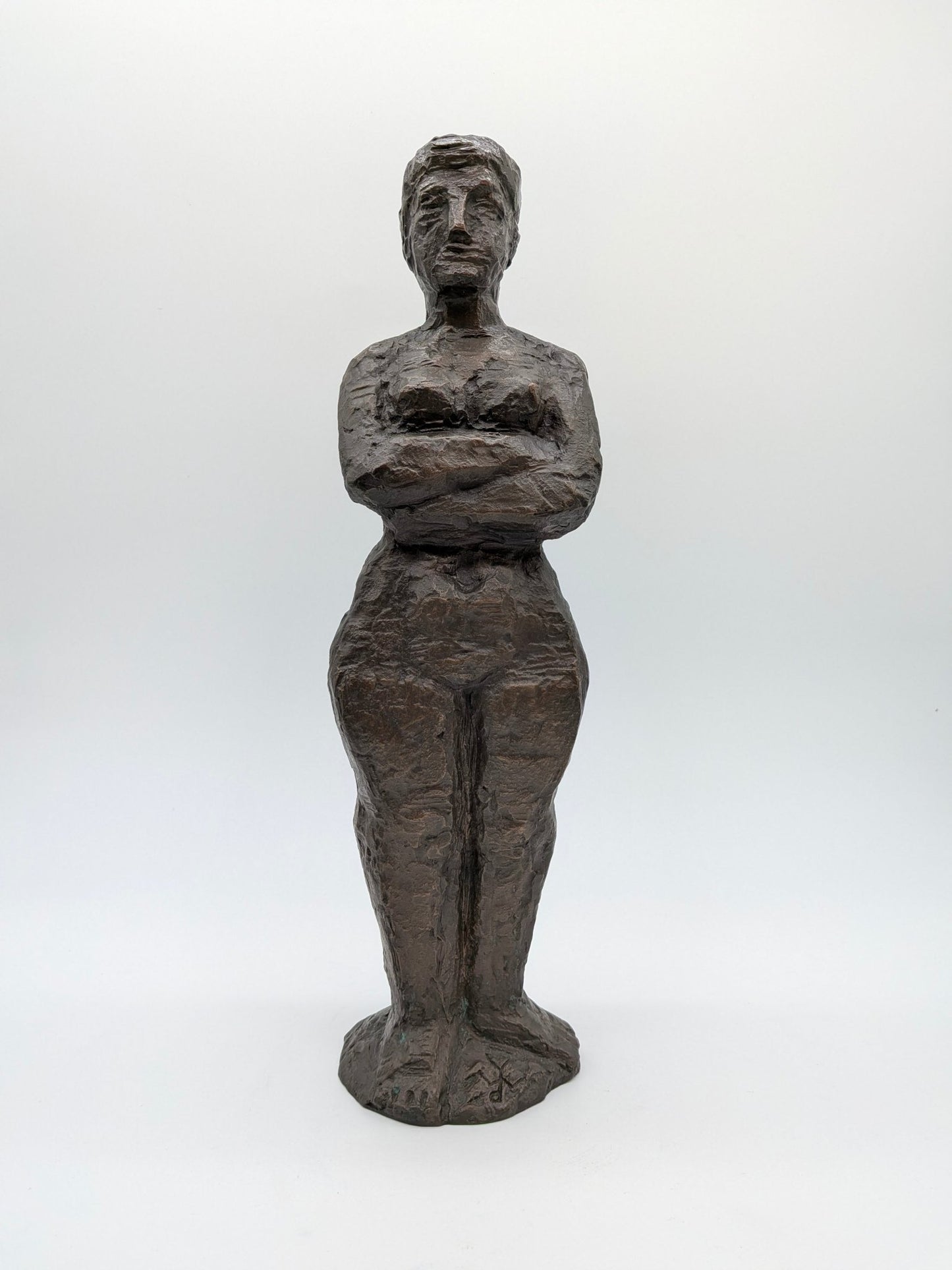 Ybe van der Wielen - Brons staand vrouwelijk naakt (ca 1960)