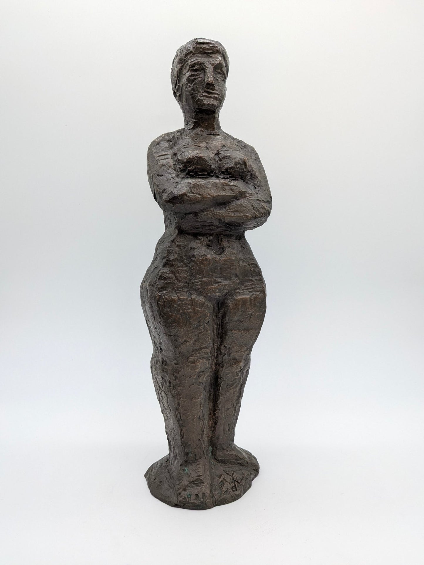 Ybe van der Wielen - Brons staand vrouwelijk naakt (ca 1960)