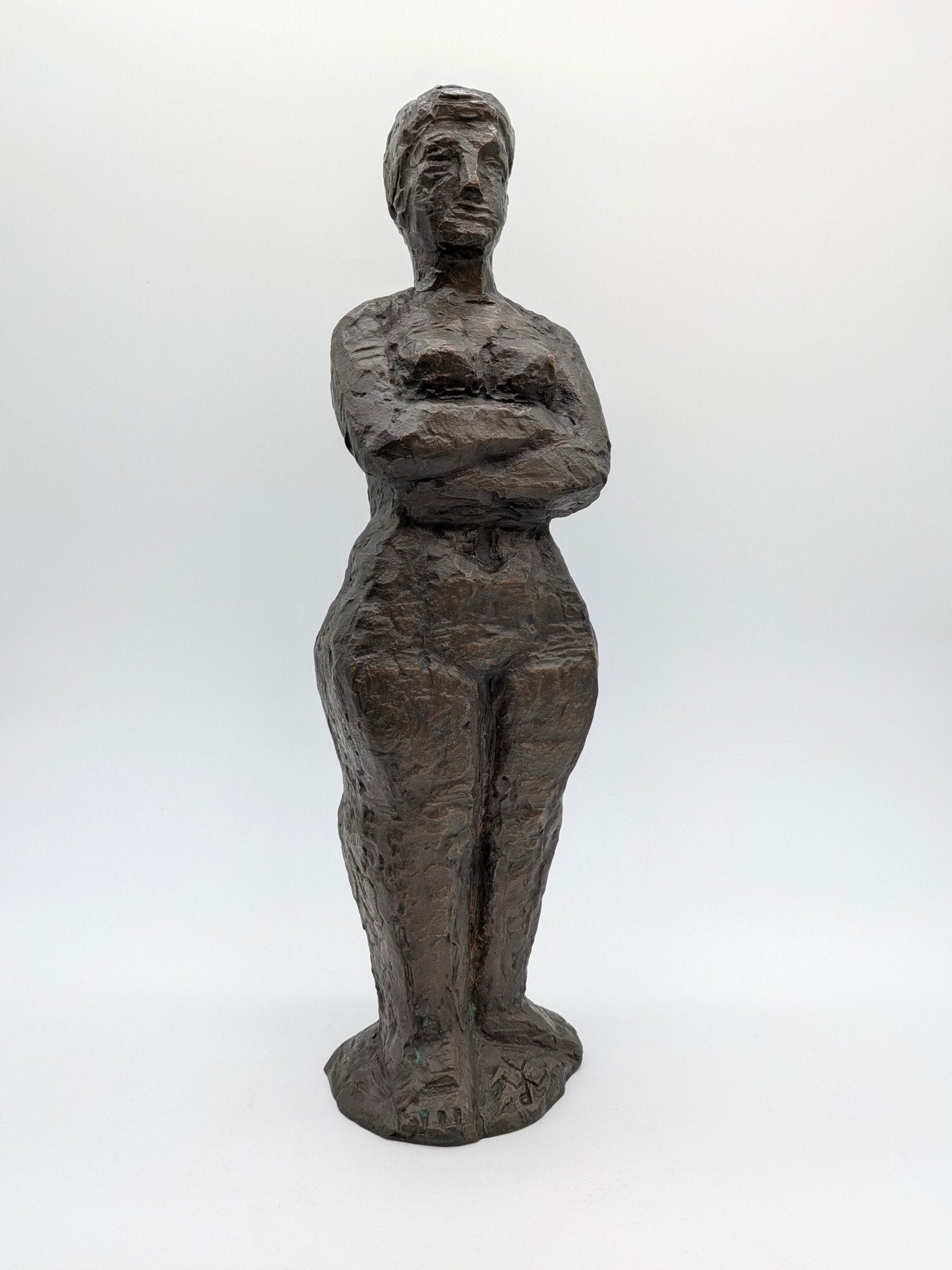 Ybe van der Wielen - Brons staand vrouwelijk naakt (ca 1960)