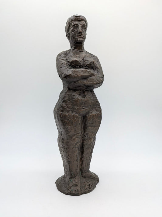 Ybe van der Wielen - Brons staand vrouwelijk naakt (ca 1960)